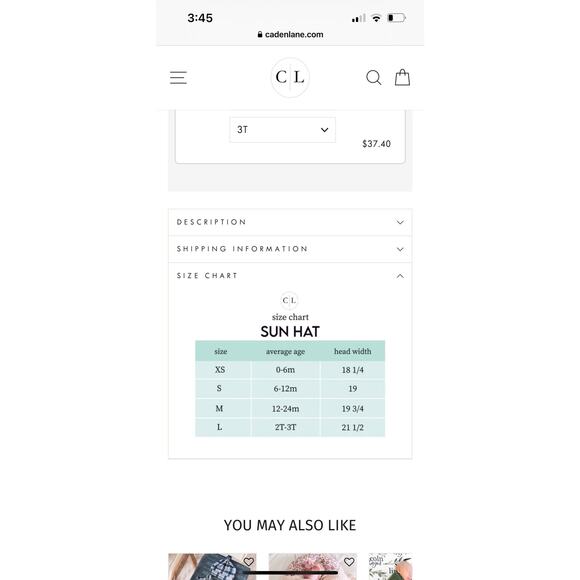 Caden Lane Sun Hat - Picture 4 of 4